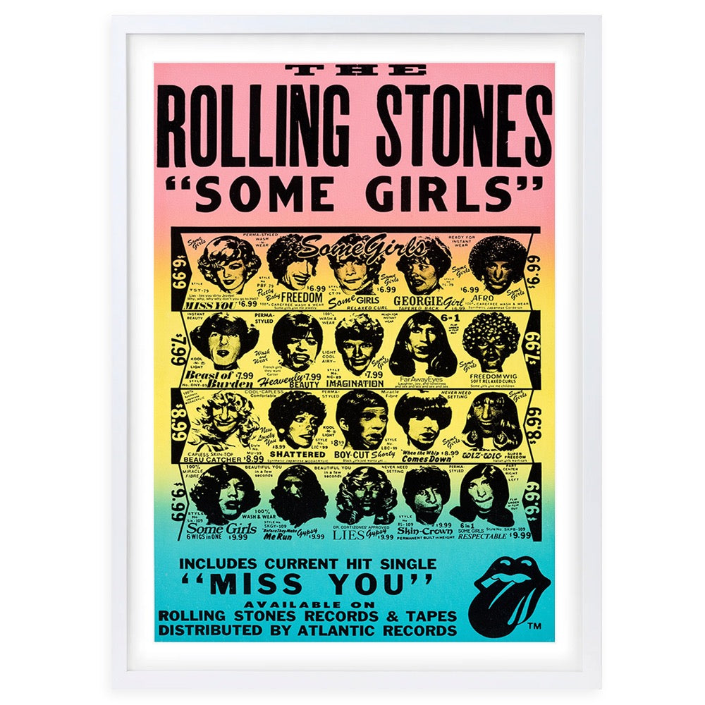 Wall Art's The Rolling Stones - Some Girls Promo Poster Large 105cm x 81cm Framed A1 Art Print